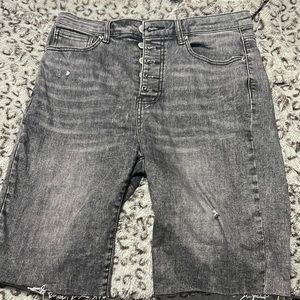 Risen Black button fly bermuda shorts size large Super stretchy